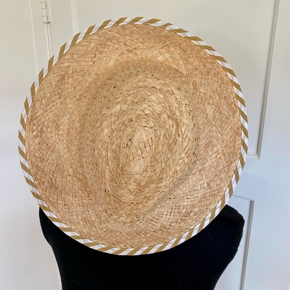 NWOT Hat Attach Johnny Was Trimmed Stra Hat OS